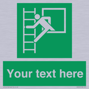 Custom Emergency Escape Ladder Sign